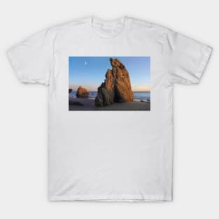 Crescent Moon Over El Matador Beach T-Shirt